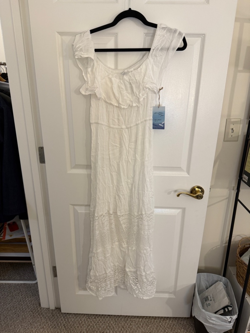 White Ruffle Maxi Dress Marshalls